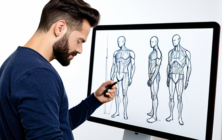 제품디자인 자격증 시험 난이도 비교 - **Prompt:** A professional product designer in a modern studio, sketching ideas for a new gadget, we...