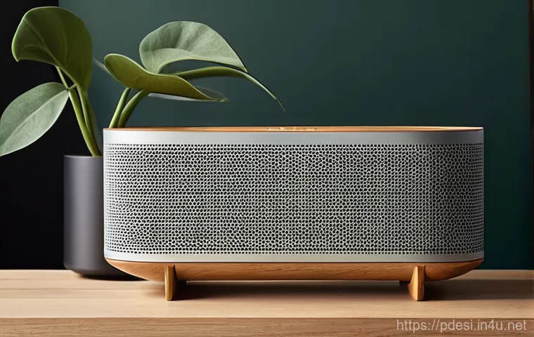 제품디자인에서 사용하는 렌더링 소프트웨어 비교 - **Prompt 1: A sleek, modern smart speaker in a minimalist living room setting, rendered with hyper-r...